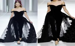 2020 Kadın Moda Gece Elbise Tulumları Omuz Supskirts Tül Dantel Elbise Balo Elbiseleri Özel Durumlar Robes De8271340