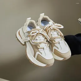 Sapatos do pai 2024 175 feminino casual primavera na moda instagram versátil coreano sola grossa respirável esportes