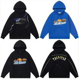 Trapstar Hoodie Premium Flock Mektup Hoodies Trailsuit Kadın Hoody Moda Modaya Desenli Desenli Tasarım Sokak Giyim Spor Giyim Tutkaşları