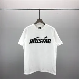 Модная мужская рубашка hellstar Rappe Top High American Tide, брендовая забавная забавная футболка с английским буквенным принтом, свободный круглый воротник, футболка с короткими рукавами TEE tide A20