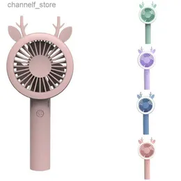 Electric Fans Charging fan air cooler operation handheld USB fixed color portable desktop computer home office fanY240320