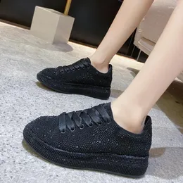 Sapatos casuais femininos tênis com brilhos mulher plataforma de luxo esporte das mulheres formadores strass moda sapatilha