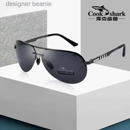 Sunglasses Cook Shark Mens Sunglasses Mens Sunglasses Mens Impact Driving Polarization Blue SunglassesC24320