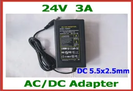 20 pz 24 V 3A 72 W 55x25mm AC DC Adattatore di Alimentazione con Cavo AC Caricatore AC 100 V 240 V per Stampante Monitor LCD Caricatore2096371