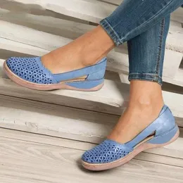 Ayakkabı 2021 Yaz Kadın Sandalet Kama Ortopedik Boş Out Ladsies Casuasl Ayakkabı Vintage Kadın Sandaletleri Chaussure Femme