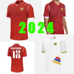 2024 Armenien Soccer Jerseys 22 24 Vuxna hemmamatch Jersey Training Uniform Men Football Shirts Technical Sportswear