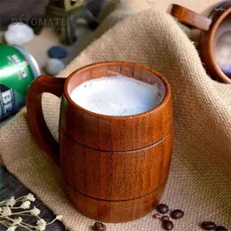 Tumbler Mutfak Ev Ürünleri Ahşap Yalıtım Kupası Soğuk Bira Sütü Doldurmak İçin Kullanılabilir Kahve Retro Minimalist Stil