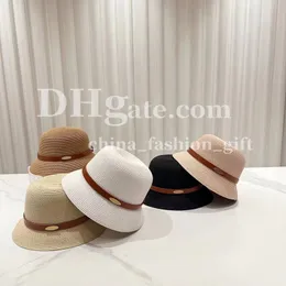 Designer Eimer Hut Vintage handgefertigte Strohstrandhut Sommer Sonnenschutz Mütze Gentleman Caps für Männer Frauen Outdoor Urlaub