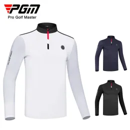 Skjortor PGM Herrgolfkläder Summer Ice Silk Sunscreen Sports Top Men's Shirts Casual Long Sleeve Tshirt Golf Sportswear YF589