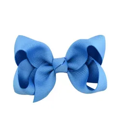 Solid Grosgrain Ribbon Hair Bows Boutique Hair Clip for Girls Hairgrips Ny Headwear Kids Hairclip Hair Accessories Gift