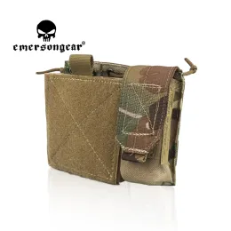 Väskor Emersongear Tactical Panel Map Nylon Pouches Airsoft Outdoor Sport Pack Small Multicam Hunting Pocket Sport Shooting Påsar Bälten