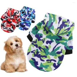 Hundebekleidung Hoodies Zweibeiniger Camouflage-Haustierpullover mit Kapuze, mittelärmeliger Katzenwelpenmantel, atmungsaktive, bequeme Kleidung für Ausflüge