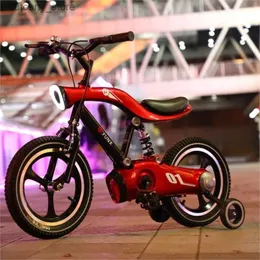 Bisiklet sürüşleri entegre tekerlek boyalı bisiklet çocuklar için yüksek karbonlu çelik alüminyum alaşım müzik ve 3-6 12 inç damlalık l240319