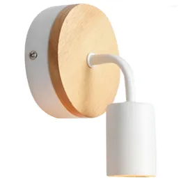 Lâmpada de parede E27 Nordic Moderno Quarto Lâmpada de Cabeceira Tomada Sconce Night Light Corredor Luzes Base Branca