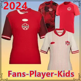 2024 Kanada Fußball -Trikot -Nationalmannschaft Uniform Davies J.David 23 24 25 Ugbo Larin Cavallini Millar Eustaquio 2023 Fußballhemden t Home Away Third Men Kids Kit Frauen