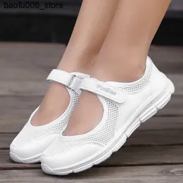 Casual Shoes New womens shoes flat womens mesh flat shoes womens soft and breathable sports shoes womens casual shoes Zapatos De Mujer Buty Damskie Q240320