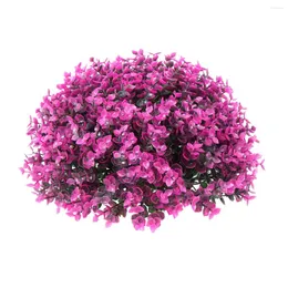 Flores decorativas 30cm bola de grama artificial planta de plástico simulado ornamento de paisagismo interno para escritório em casa (rosa)