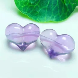Dekorativa figurer 5st Natural Amethyst Peach Heart Pendant Amethysts Halsband Charms hängsmycken för smycken som gör DIY -halsband 16mm