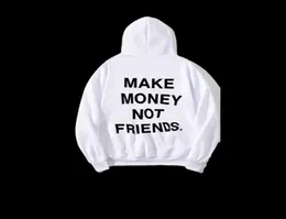 Streetwear Make Momentum Not Friends Hoodie Men039s Women039s Fashion Print Pullover Sudadera Homebre Schwarz und Weiß Swea1094406