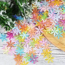 Party Decoration 1/2pack Christmas Decorative Snowflake Chip Wedding Throwing Paper Scrap DIY False Decor Accessories