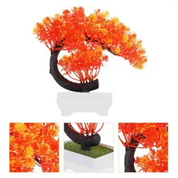 Dekorative Blumen Künstliche Topfpflanze Zimmerpflanzen Grün Kirsche Bonsai Statue Kunststoff Simulation Büro