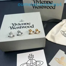 Projektant luksusowej marki biżuterii zachodnia cesarzowa wdowagerearring stadnina vivianxis Little Pearl Kolczyki
