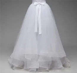 2019 A-Linie Brautkleider Überrock Abnehmbarer Zug Tüll Organza Satin Schärpe Schleife Größe vestido de novia8361441