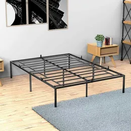 Другие постельные принадлежности Цельнометаллическая платформа-кровать с прочной стальной кроватью Плоская лапша, в основе матраса нет коробки, а для пружины требуется большая черная кровать для хранения