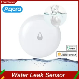 Controlla il sensore dell'acqua Aqara Sensore di immersione per perdite d'acqua di inondazione intelligente senza fili APP Monitoraggio remoto Allarme Funziona con Mijia/Apple HomeKit