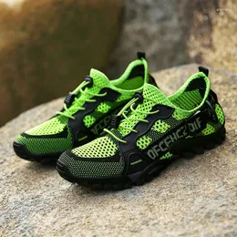 Fitnessskor supermjuka män vandrar andningsbara sommarsneakers plus storlek 36-47 utomhussport unisex camping vandring