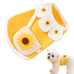 Hundkläder Fashion Spring Summer Pet Clothes Two Ben Ben Hating Hateble Vest Sunflower Petal Collar T-shirt Cat Clothe Yorkie Clothing