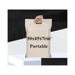 Gift Wrap 25Pcs Smell Proof Blank Tote Express Courier Self-Sealing Bags Portable Plastic Poly Envelope Shoes Box Gifts Mailing Pouche Dhbvk