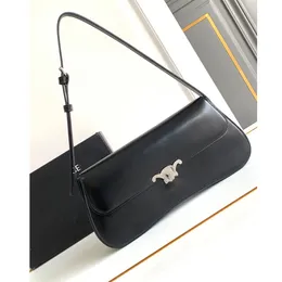 Designer Underarm Bag 24ss Simple beautiful Medium Two tone Logo Printed Handbag Luxury women all steel metal lock buckle 115533