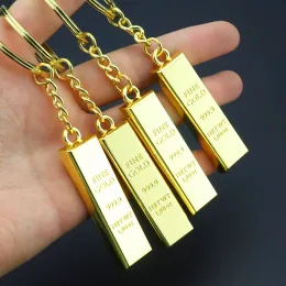 Gold Bar Keychain keychain keychains keychains keyring key key chain creative creative Christmas Gift 11 LL