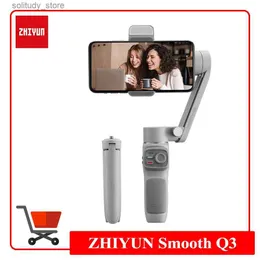 مثبتات Zhiyun Smooth Q3 Smartphone Universal Coint 3-Auxis مرن المحمول مثبت المحمول مع ضوء ملء مناسبة لـ iPhone Samsung Q240319