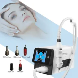 جديد محمول Q Switch nd Yag Pico Laser 532 755 1064nm Picolaser Tattoo Removal Picosecond Machine for Med Clinic Use