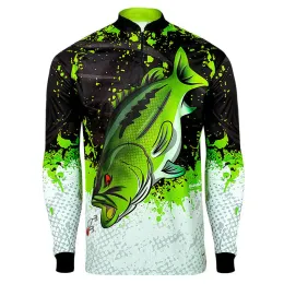 Acessórios Roupas de pesca antiuv com zíper Sol da secagem rápida Camisas de pesca 2021 Hot Selling Men's Fishing Jerseys