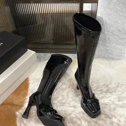 Scarpe casual 2024 stivali da donna di lusso tacchi alti moda elegante sexy marchio di vendita inverno pilota per le donne coscia