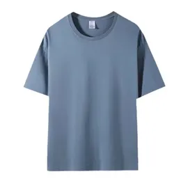 Yaz 210g ağır pamuklu erkekler tişört özel boş damla omuz kısa kollu büyük boy tshirt whitet siyah pantolon