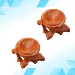 Decorative Figurines Wooden Sphere Stand: Wood Orb Holder Egg Base Hollow Stand Globe Stone Decor Display For Office Home Decoration