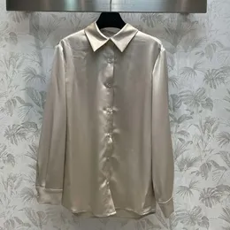 Camicetta di seta da ufficio 2024 Camicia elegante con scollo a O da donna Camicia vintage Haruku da donna Top tuniche estive