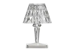 Design italiano acrílico kartell bateria candeeiro de mesa carregamento led night light toque usb brilhante flor lâmpadas quarto el decor9865828