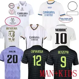 Camisetas Soccer Jerseys Copa Del Rey Final Kids Kit 23/24ゴールキーパーフットボールシャツFutbol Vini Jr Benzema Champion Special 2023 2024 PlayerバージョンEST JJ 3.20