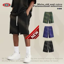 Herrenbekleidung |2024 Frühling/Sommer 380G Washed Gradient Monkey Shorts Street Trendy Marke Capris für Männer