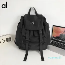 Сумки AL Yoga, черный модный школьный рюкзак, многофункциональный рюкзак большой емкости для походов на открытом воздухе, сумка