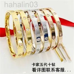 Desginer Catier Armband Trägerarmband Ka Jia Armband TISCO Mode Schraubendreher beliebte Persönlichkeit Roségold fünf Generationen zehn Diamant Armband Ring Männer an