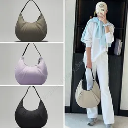 Bolsa de ombro plissada 10L em todos os lugares Lu Designers Bolinhos Sacos Mulheres Yoga Nylon Axila Saco De Ombro De Luxo Moda Minimalismo Sacos De Compras De Alta Capacidade