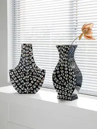 Vases Wabi-Sabi Style Shell Vase Light Luxury Flower For Living Room Natural Handmade Home Decor Pography Props