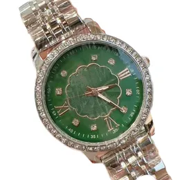 Heiße Armbanduhr, hochwertige Damen-Armbanduhr aus Roségold, vergoldetes Leder, Iced Out, leuchtende Lünette, Edelstahl, Montre De Luxe SB069 C4