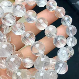 Figurki dekoracyjne Naturalne białe bransoletka Topaz ręcznie robiona kryształowa biżuteria stretch Boguła Dzieci Prezent urodzinowy 1PCS 8/10/11 mm